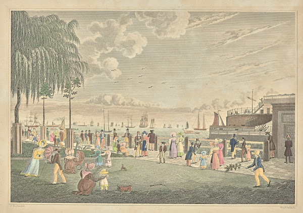 View Of The Bay And Harbour Of New York From The Battery 1830