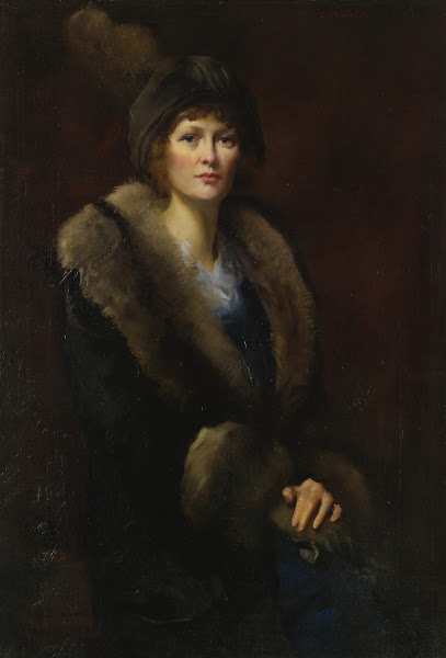Grazia in Hat and Fur Collar 1913