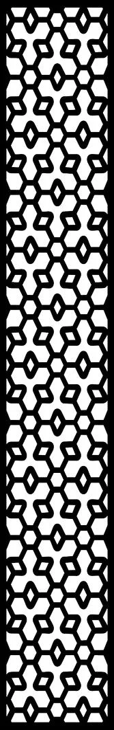 Interlocking Hexagonal and Rhombus Geometric Pattern SVG for Laser Cutting and Engraving