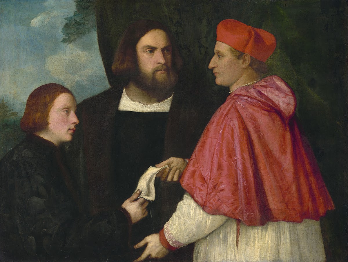 Girolamo and Cardinal Marco Corner Investing Marco Abbot of Carrara with His Ben