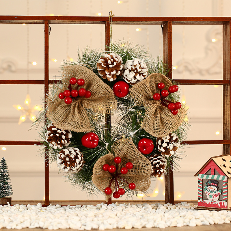 Decorative Christmas Wreath with Ornaments
