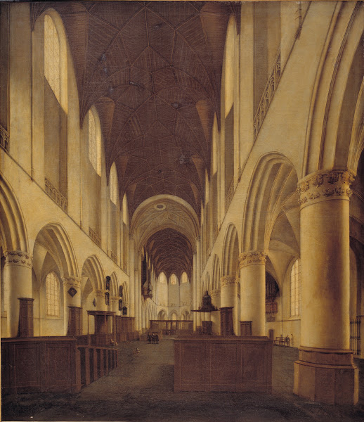 Interior Of St Bavo Church In Haarlem View From The Nave Towards The Choir 1660