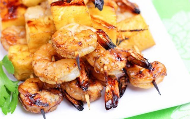 Tôm Nướng Thơm Xiên Que