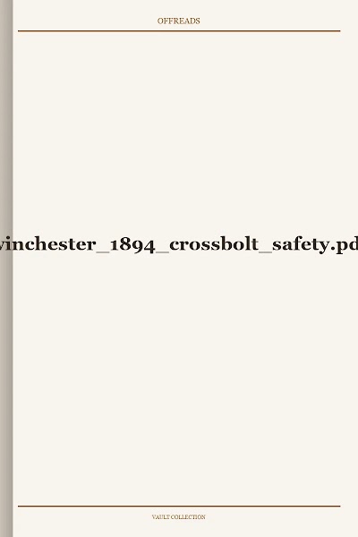 winchester 1894 crossbolt safety