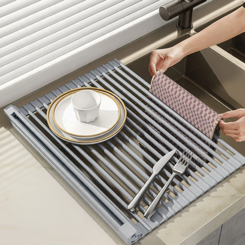 Collapsible dish drying rack