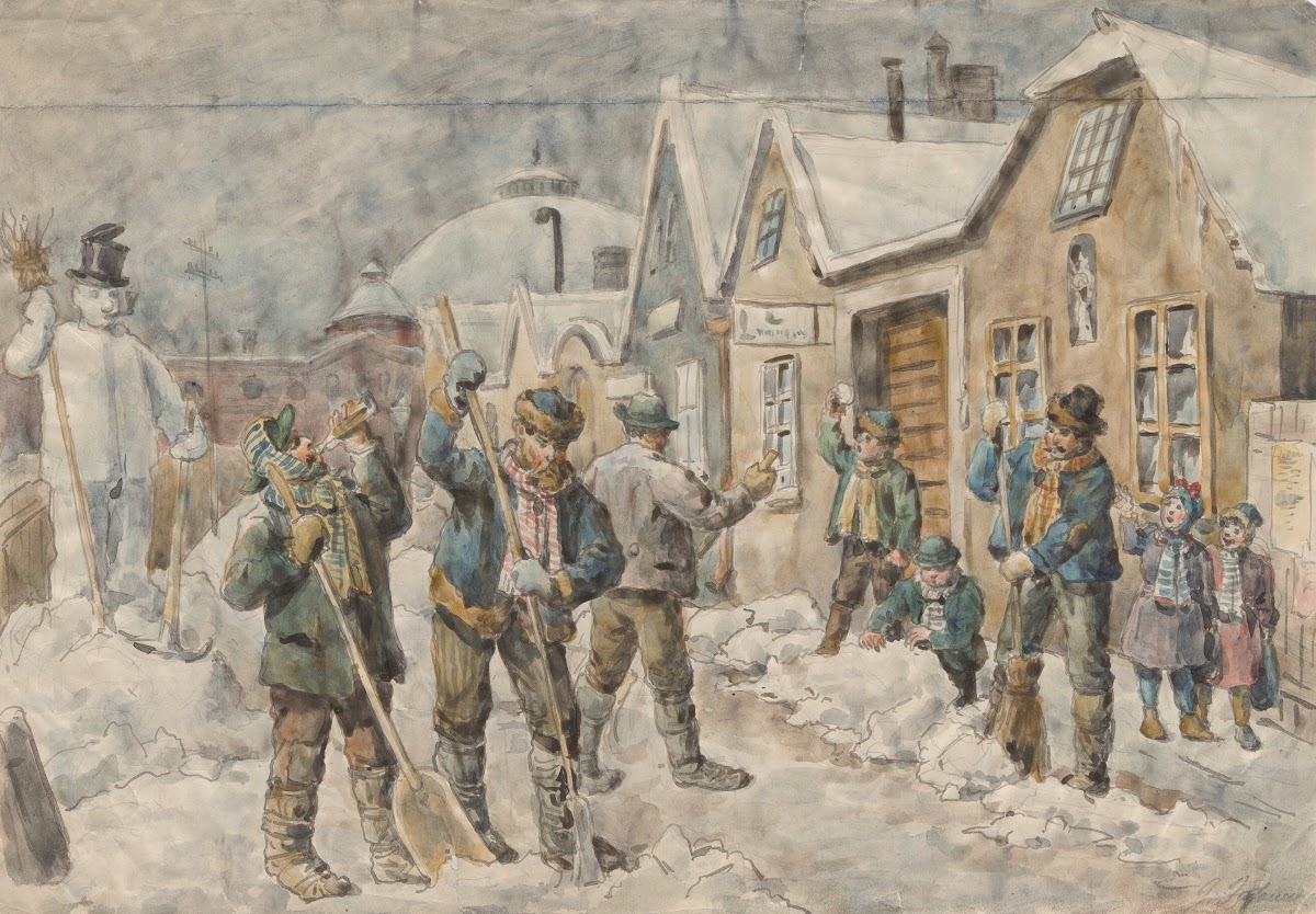 Schneearbeiter 1880