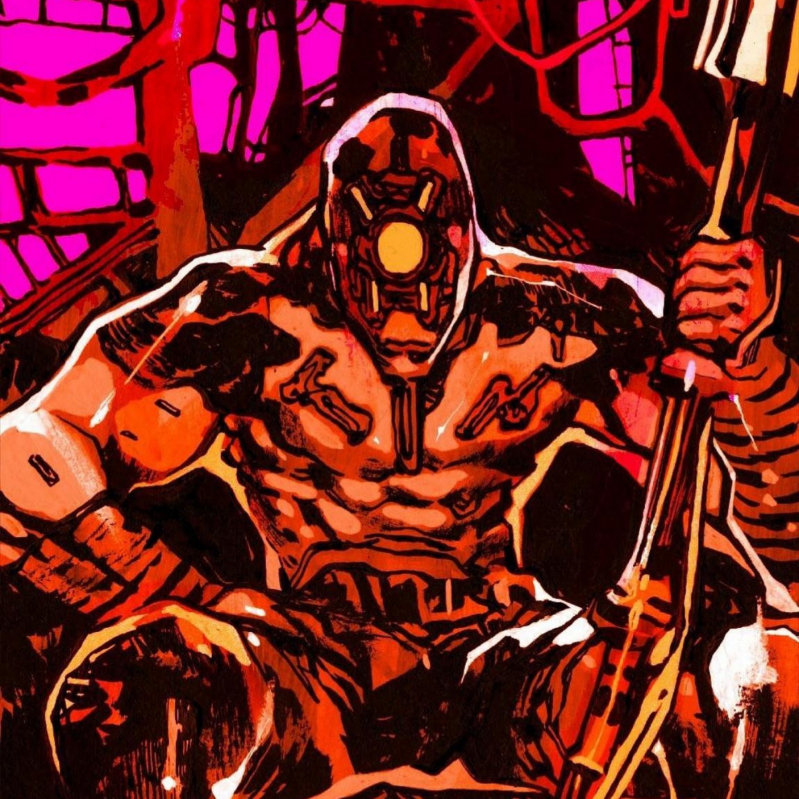 Download Prophet Warrior Holding Staff Full HD iPhone