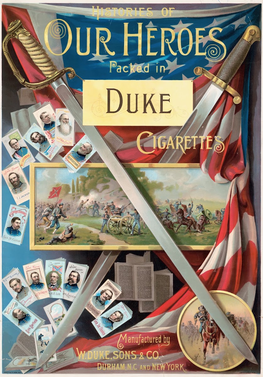 Histories of our heroes packed in Duke cigarettes 1888