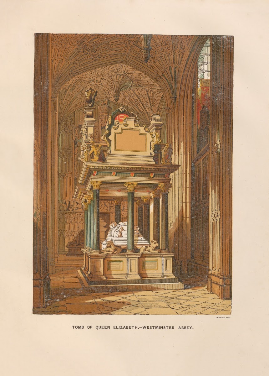 Tomb of Queen Elizabeth  Westminster Abbey 1864