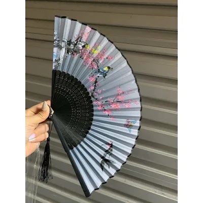 Quạt Cổ Trang Vải Lụa | Phong Cách Cổ Điển Xinh Xắn 33