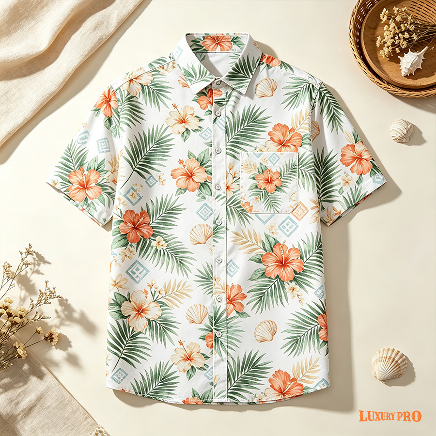 Regular Collar Shirt with Right Side Pocket