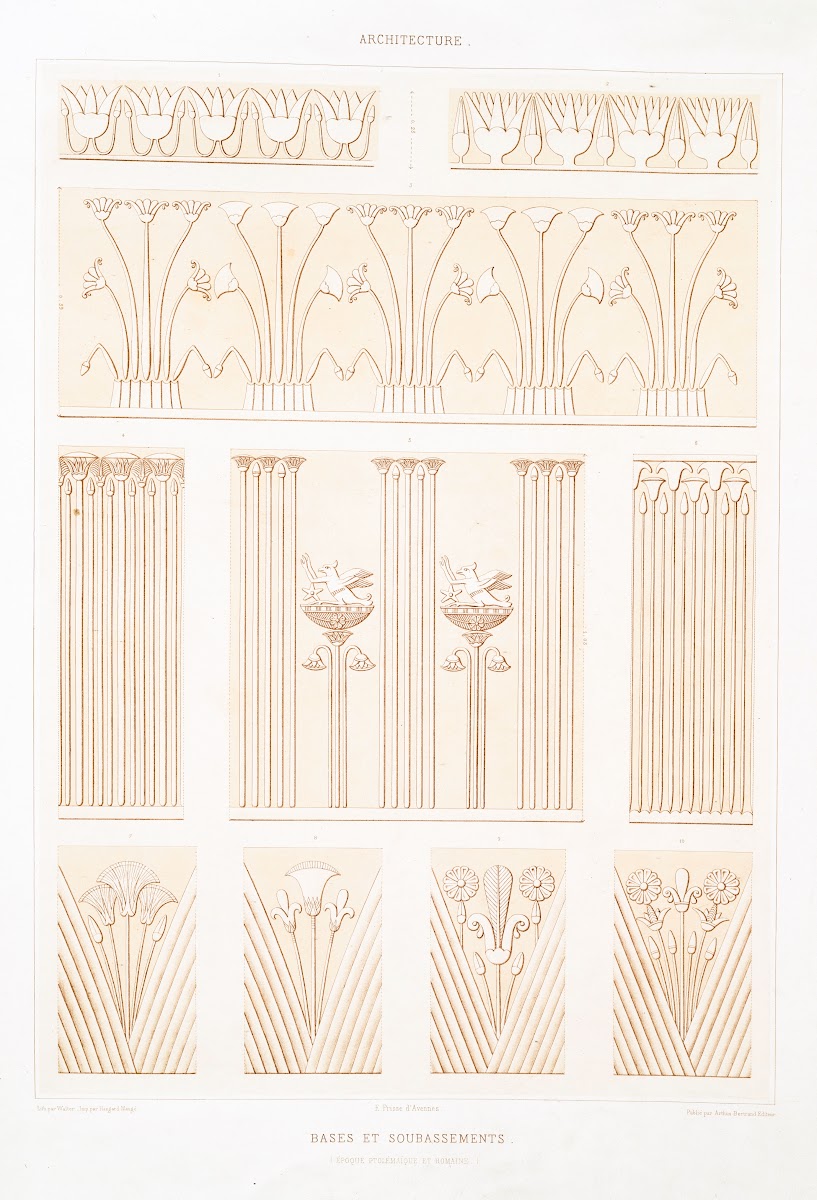 Architecture bases et soubassements époque ptolémaïque et romaine 1878