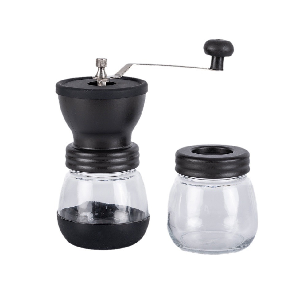 Glass coffee grinder, modern design