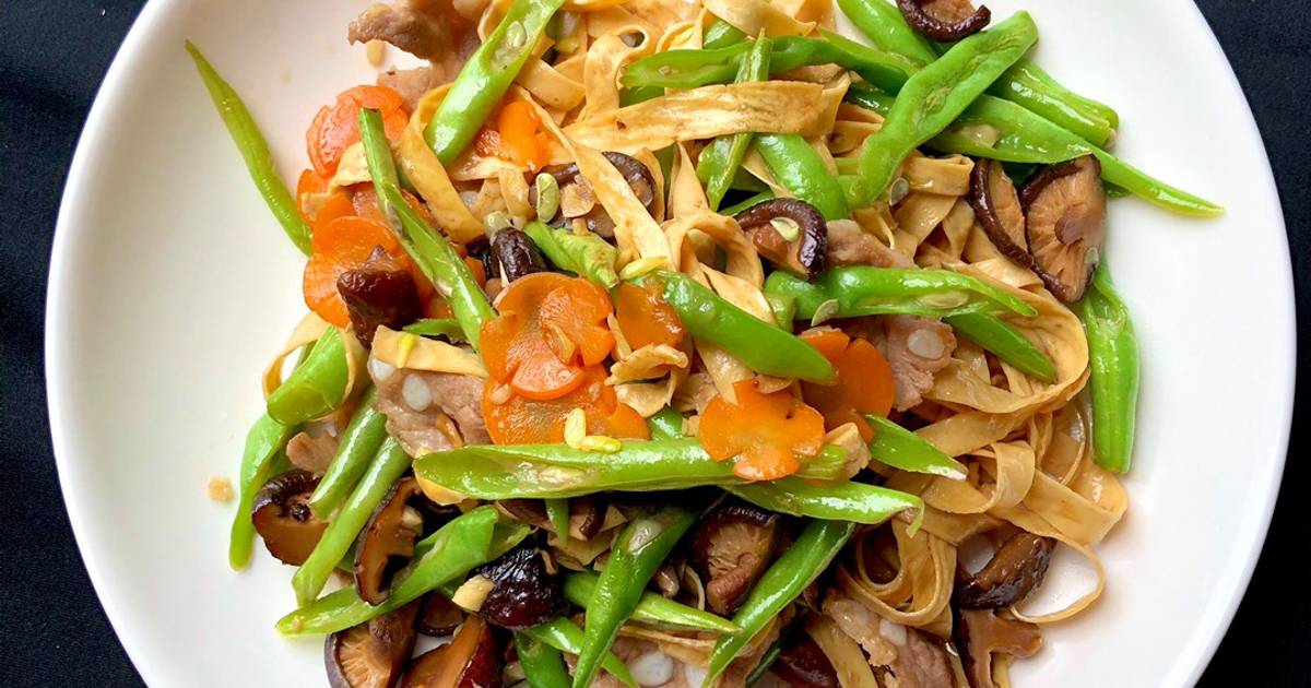 Keto: Váng đậu xào thập cẩm