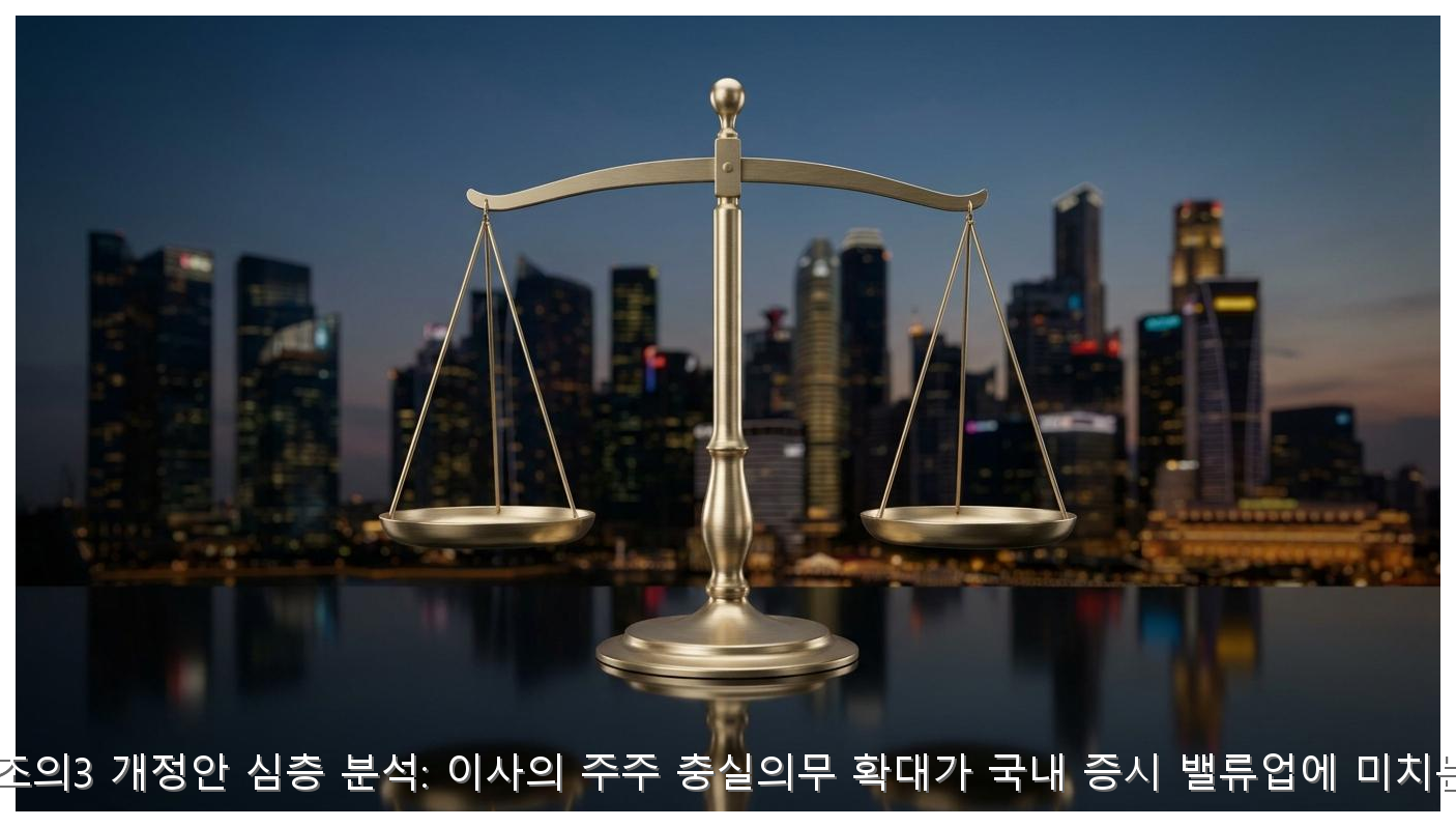 K-상법 제382조의3 개정안 심층 분석: 이사의 주주 충실의무 확대가 국내 증시 밸류업에 미치는 실질적 영향 핵심 안내 및 분석 인포그래픽 (6)