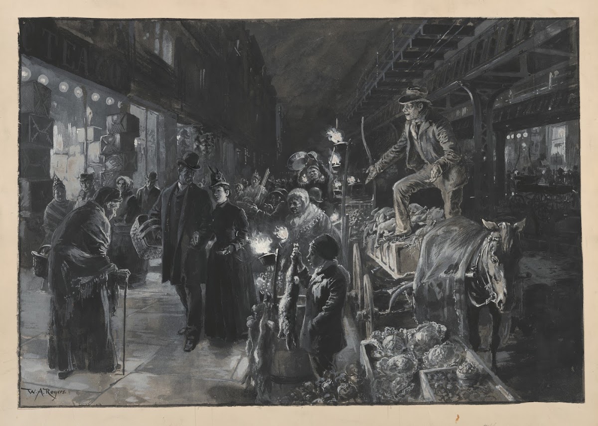 Ninth Avenue Saturday night market 1890