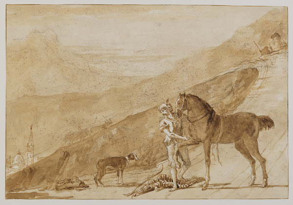 Landscape with a Horse Held by a Page after 1770