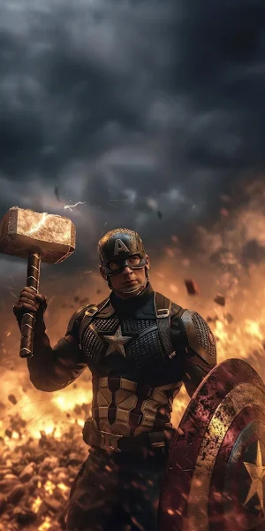 Captain America, Marvel, Superhero, Endgame Full HD iPhone Wallpaper Background