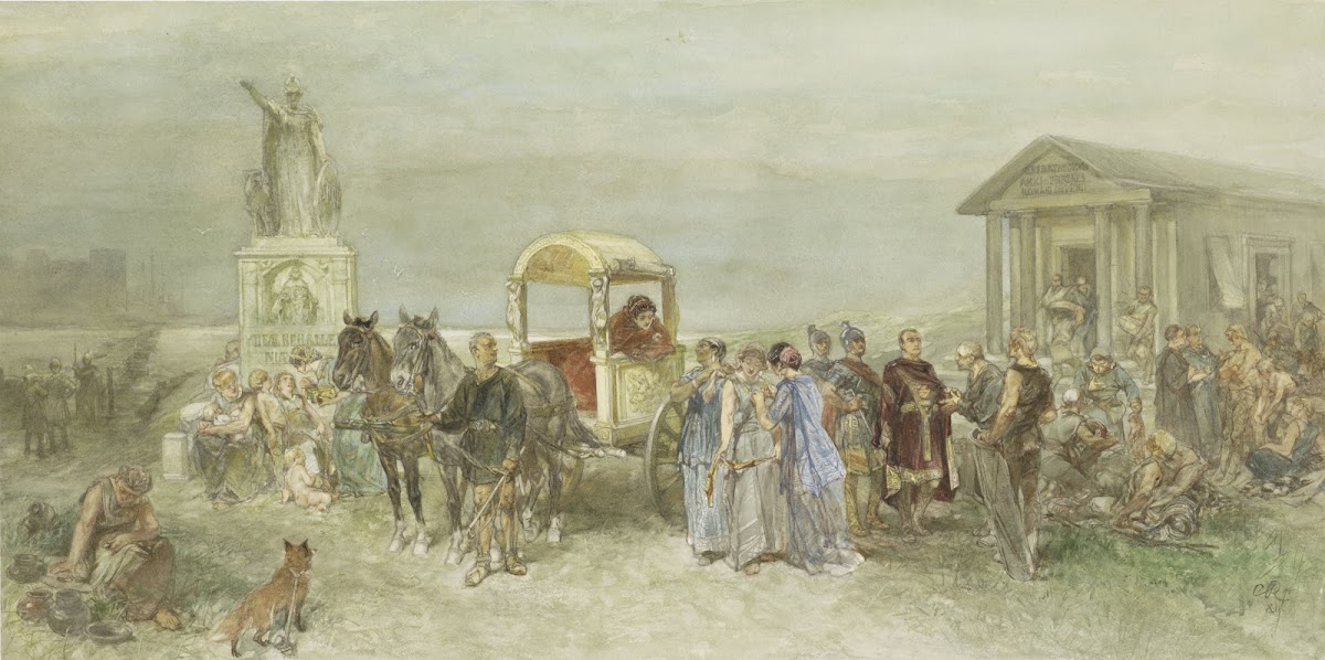 Marktplaats met Romeinen en Batavieren 1889