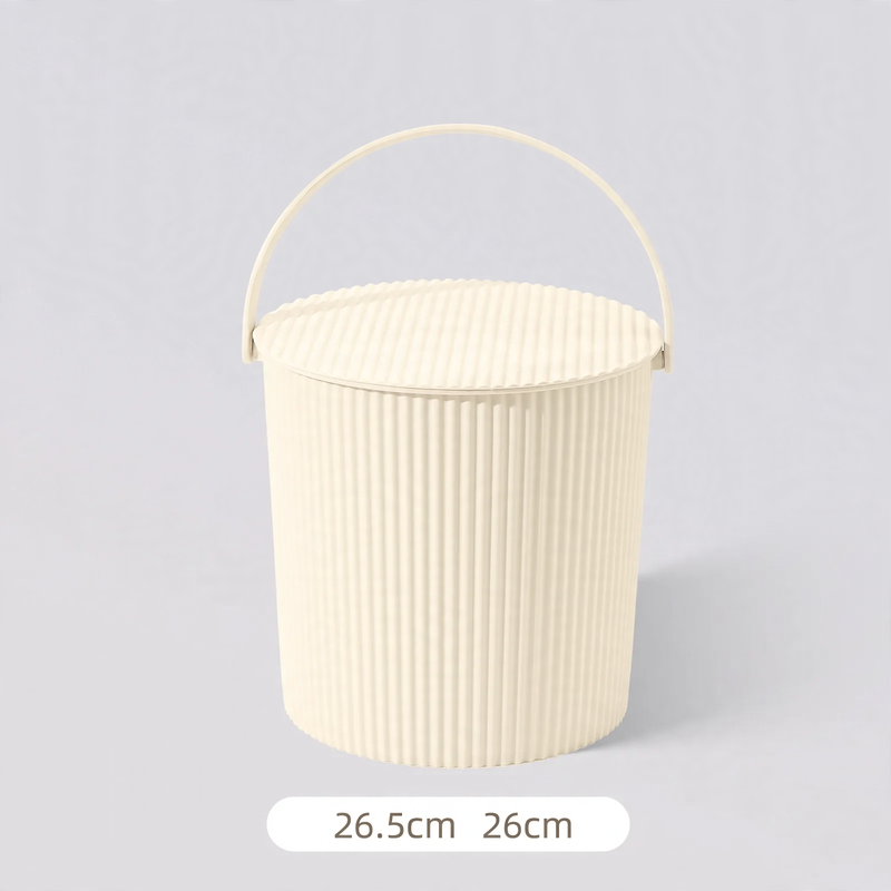 Plastic bucket with handle, various sizes