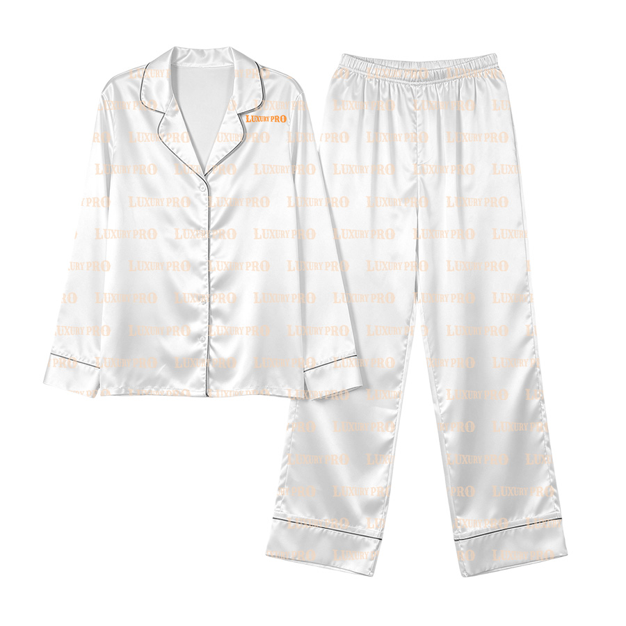 AOP HY Long Sleeve Shirt and Pants Pajama Set Women with Pocket