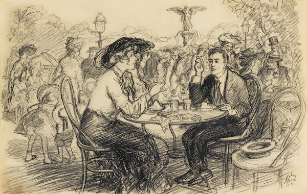 The Caféat Bethesda Fountain Central Park 1904