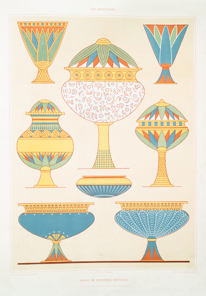 Art industriel vases de diverses matières nécropole de Thèbes  XVIIIe et XXe dyn