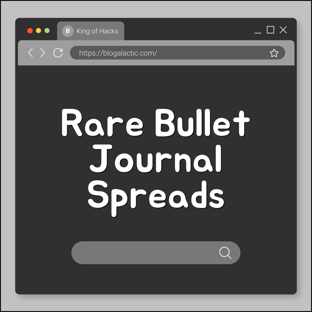 Rare bullet journal spreads (threading, nested, hybrid)