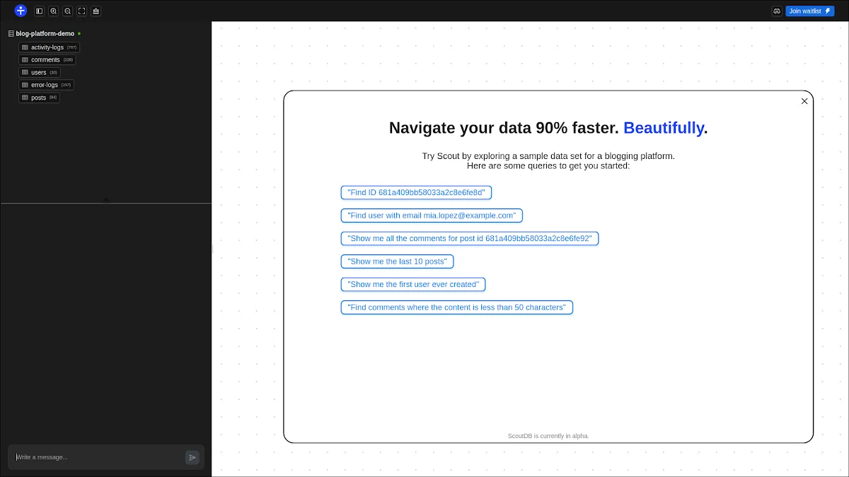 Captura de ScoutDB