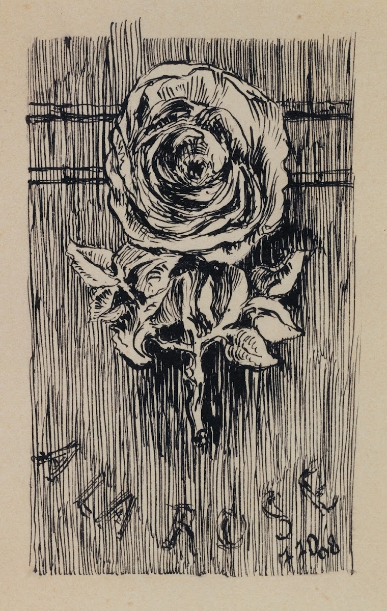Enseigne A la Rose rue Saint Antoine 1908