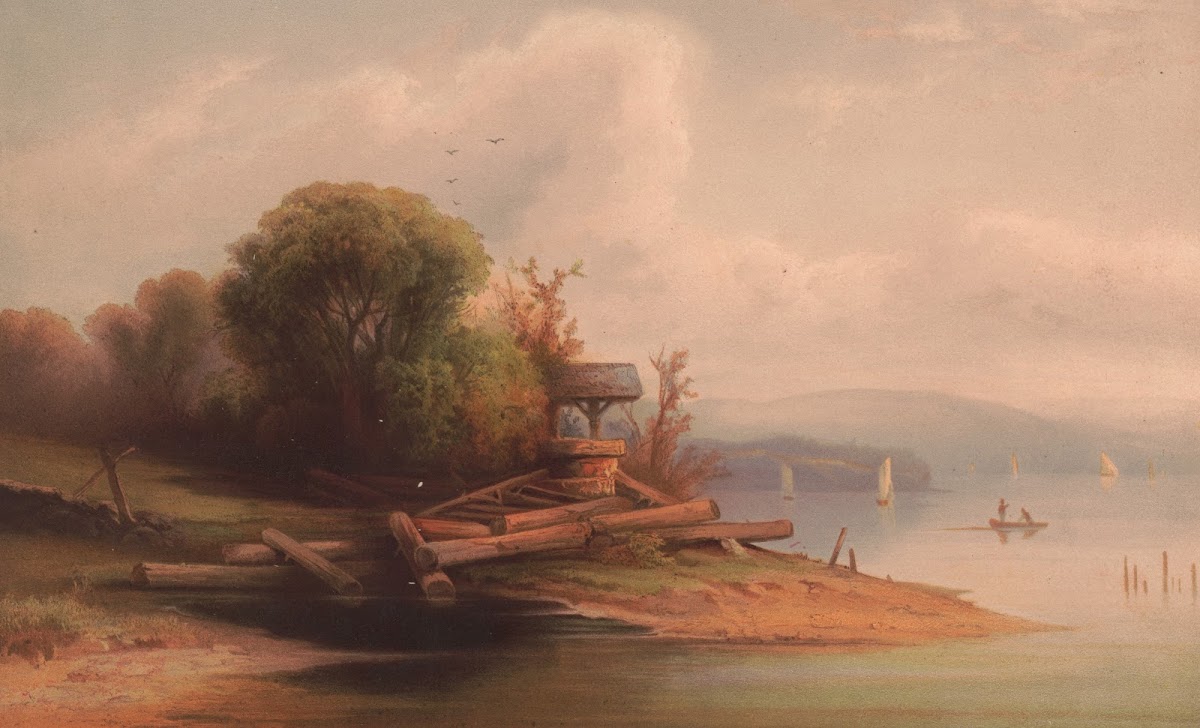 Beverly Dock opposite West Point on the Hudson River 1871