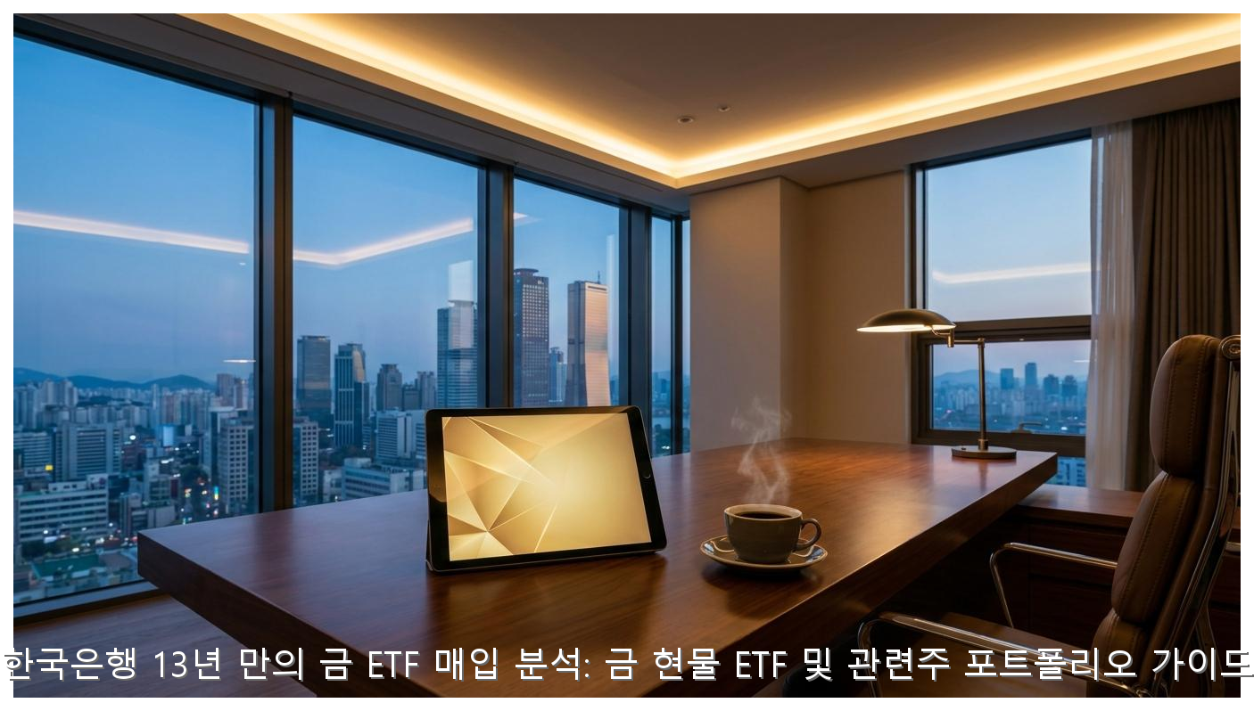 한국은행 13년 만의 금 ETF 매입 분석: 금 현물 ETF 및 관련주 포트폴리오 가이드 핵심 안내 및 분석 인포그래픽 (6)