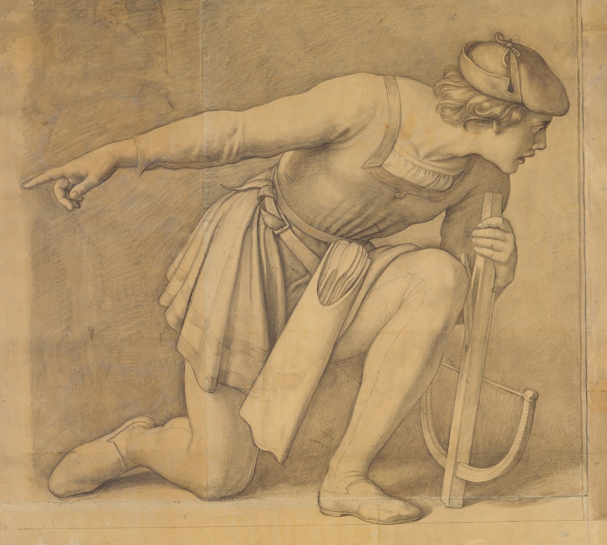 Kniender Armbrustschütze aus dem Rasenden Roland des Ariost 1825