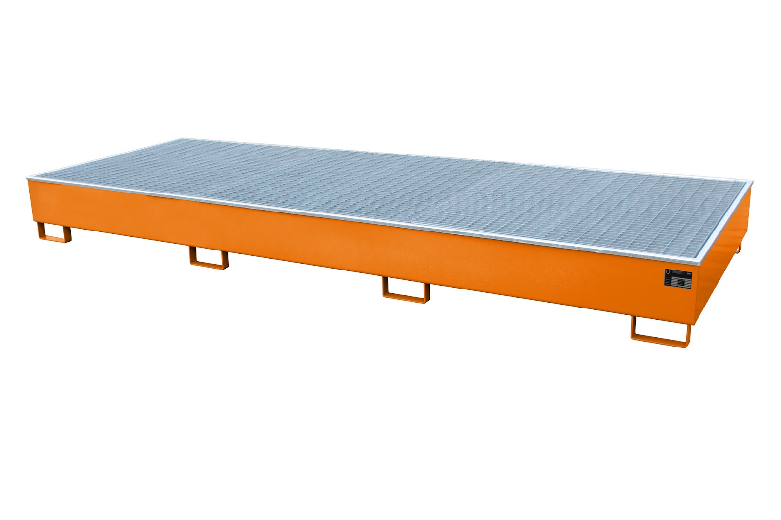 Stellingopvangbak met PE-binnenbak&nbsp;RW-GR 3600-3 PE, gelakt, Geeloranje