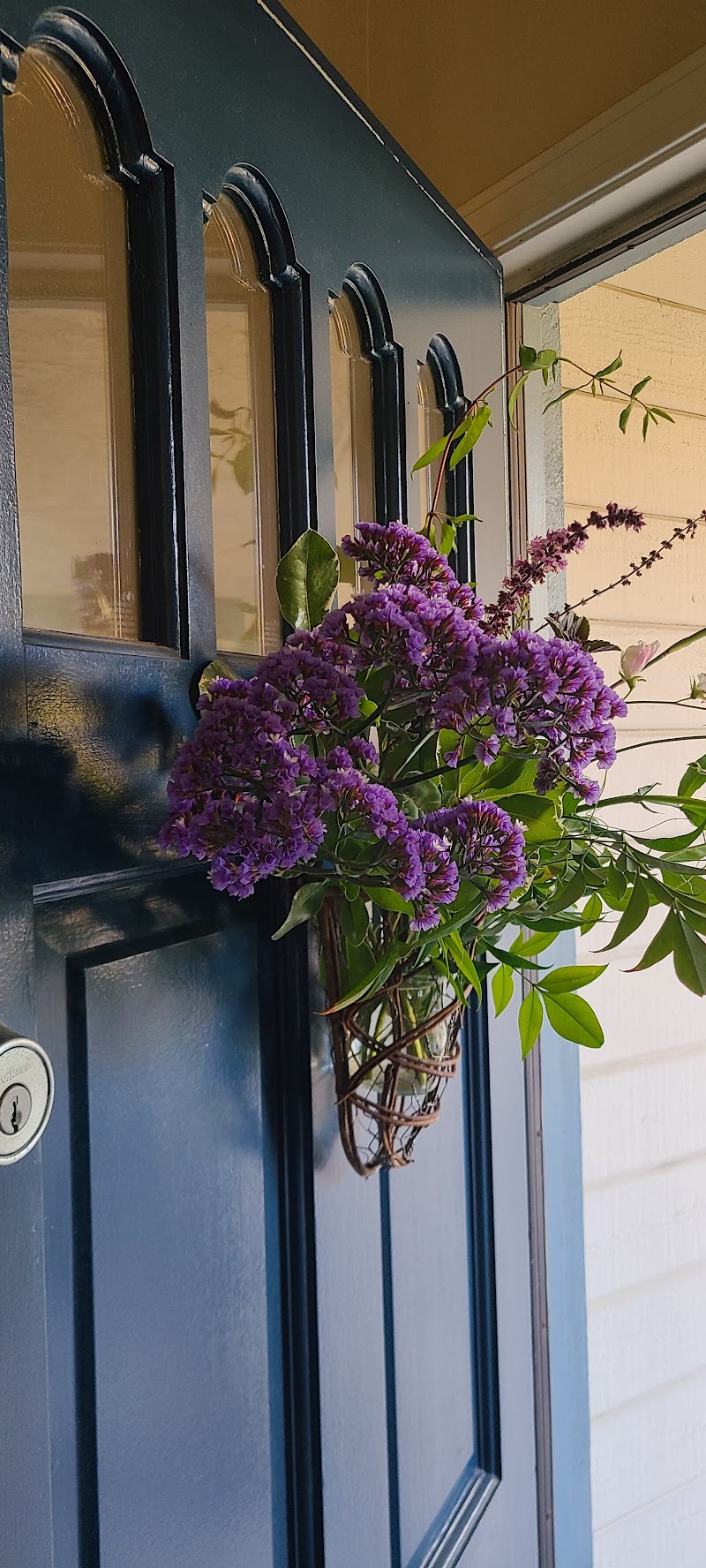 Purple Floral Door Wreath