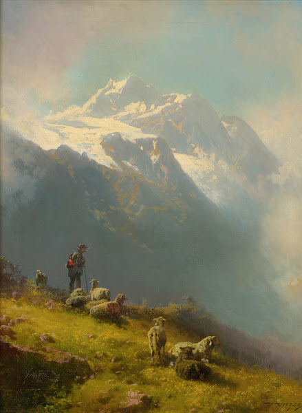 A Shepherd With His Flock