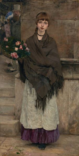 Marchande de fleurs à Londres 1882