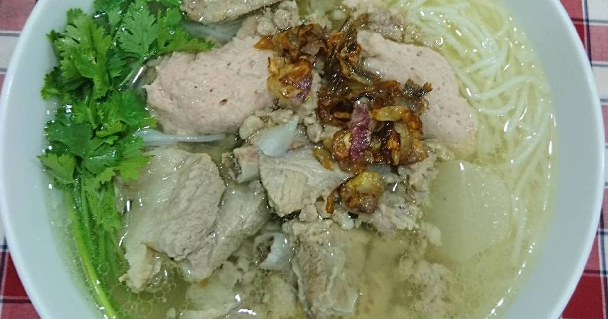 Bún mọc sườn non
