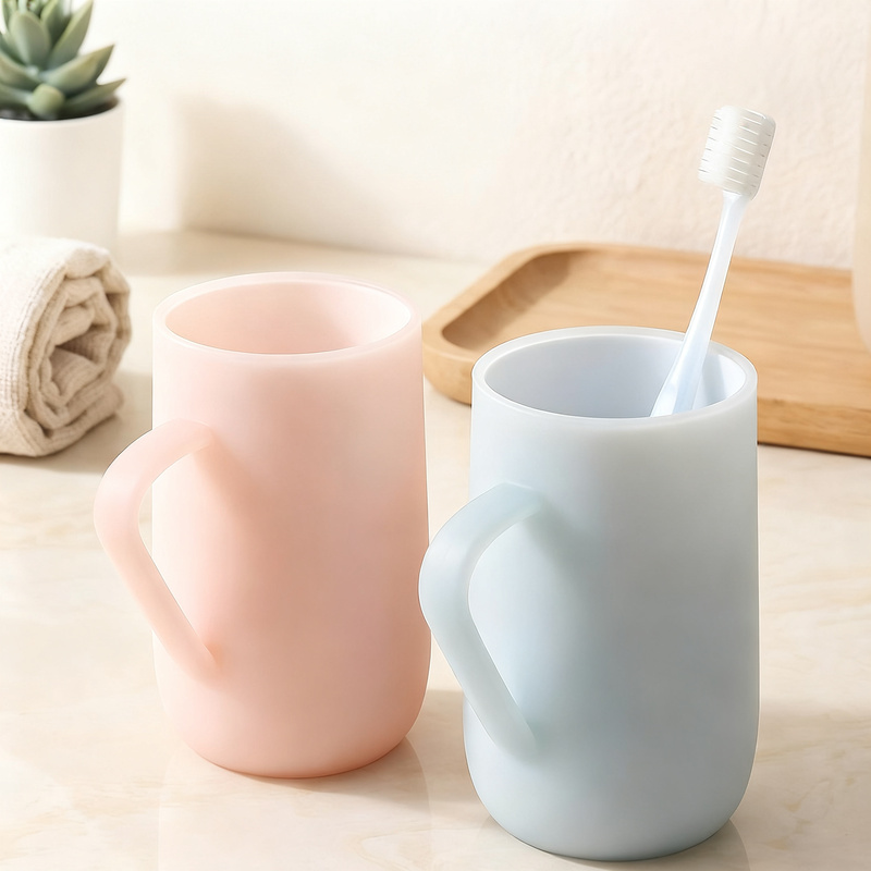 Toothbrush cup made of food-safe plastic