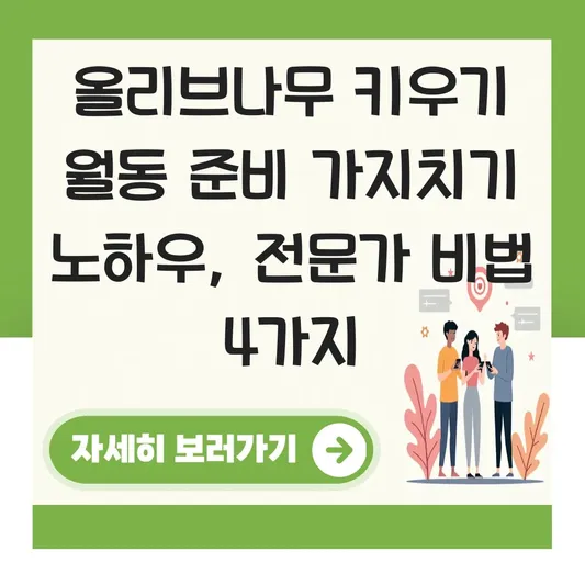올리브나무 키우기 월동 준비 가지치기 노하우