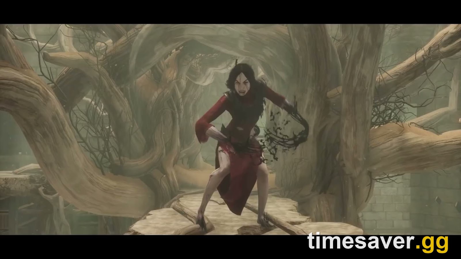 The Artist channelling her Birds of Torment power as black ink spreads from her body in the official Dead by Daylight trailer