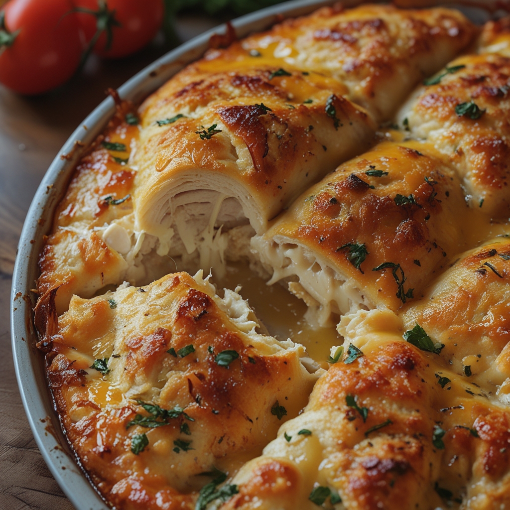 Cheesy Chicken Crescent Bake – Easy Comfort Food for Weeknights finished