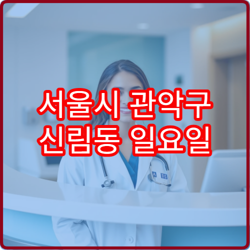 서울시 관악구 신림동 일요일 치과 주말 진료 병원 정리