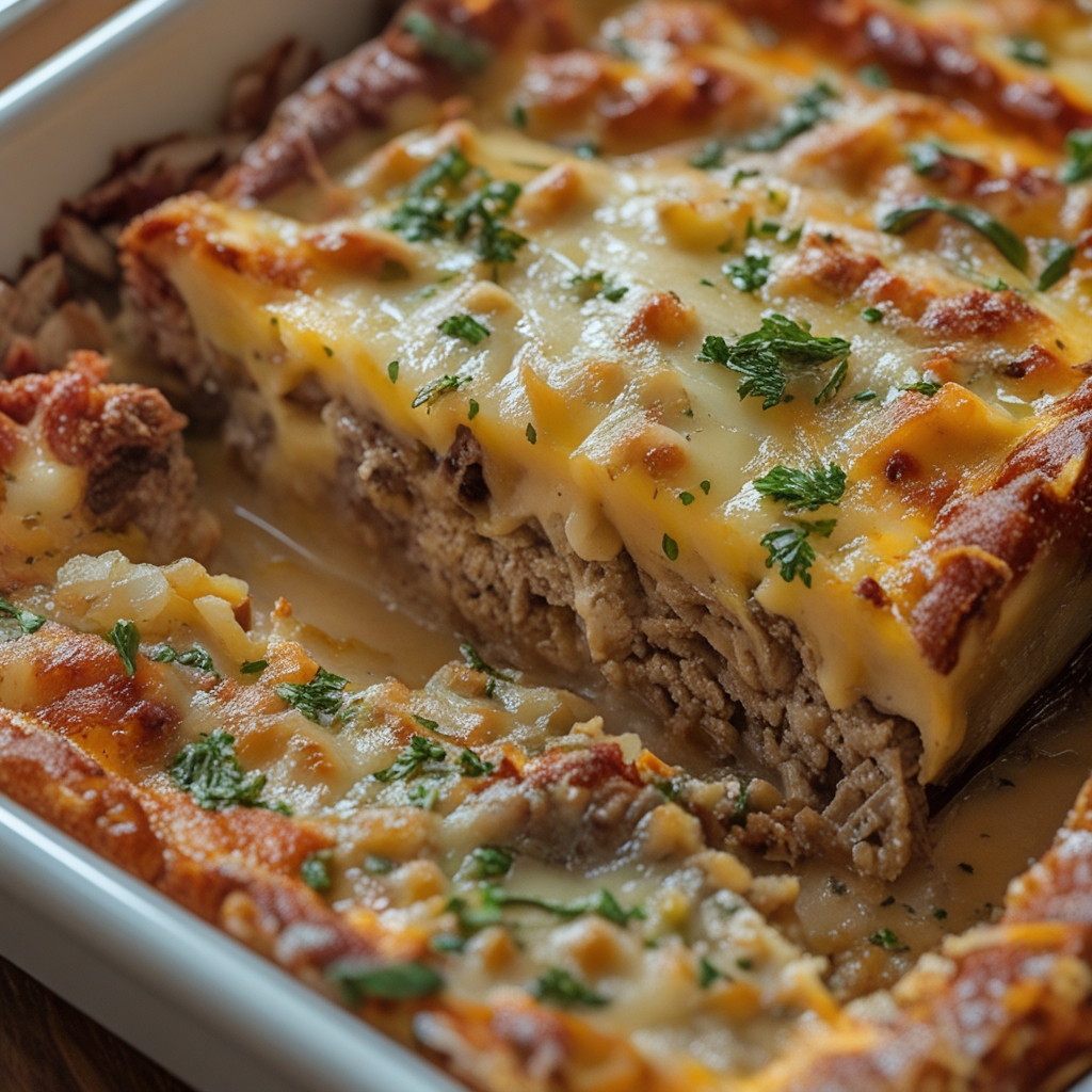 Low Carb Philly Cheesesteak Casserole - Easy, Homemade & Family-Friendly finished