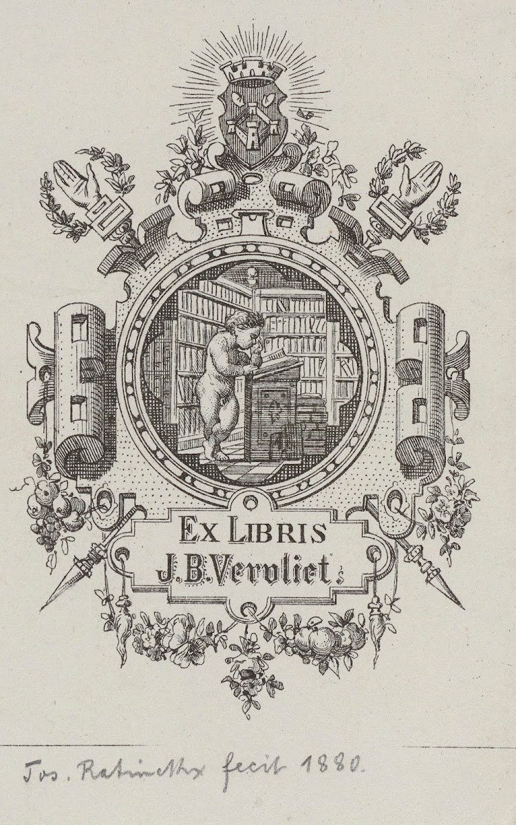 Bookplate of J B Vervliet 1880