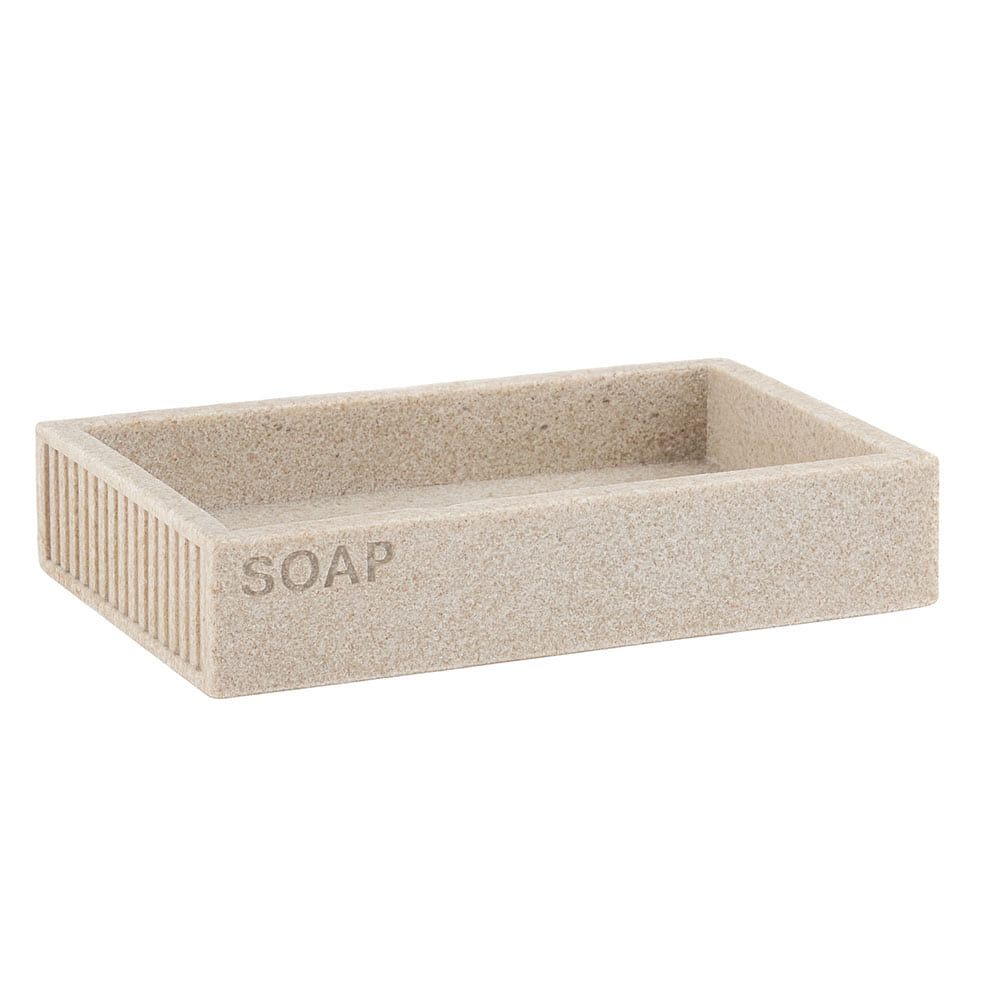 Jabonera de poliresina Zonana™ color beige