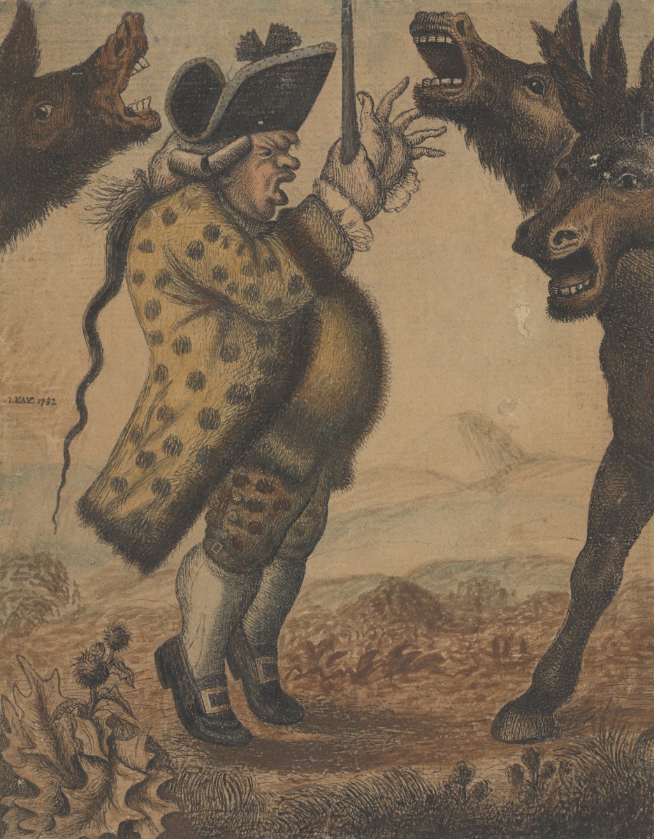 Mr Alexander Campbell Organist Conducting Three Braying Asses 1782