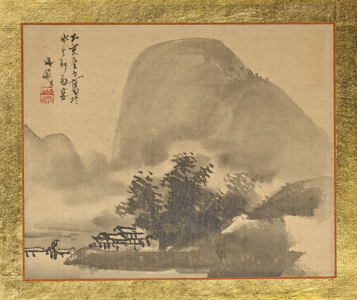 A House next to a Small Grove at the Shore in the Mist 1815