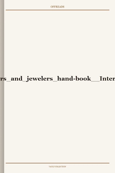 The watchmakers and jewelers hand