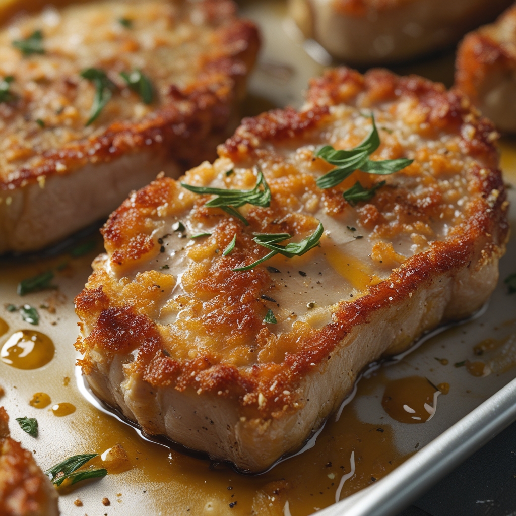 Crispy Parmesan Crusted Pork Chops - Easy & Delicious Weeknight Dinner finished